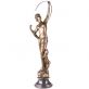 bronzov� socha na mramorov�m podstavci Diana s lukem a psem 39 - pohled 1 - www.glancshop.cz