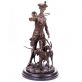 bronzov� socha na mramorov�m podstavci lovec se psi 51 - pohled 1 - www.glancshop.cz