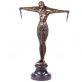 bronzov� socha na mramorov�m podstavci Tane�nice 52 - pohled 1 - www.glancshop.cz