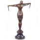 bronzov� socha na mramorov�m podstavci Tane�nice 52 - pohled 3 - www.glancshop.cz