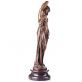 bronzov� socha �eny na mramorov�m podstavci 60 - pohled 2 - www.glancshop.cz