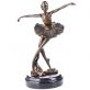 bronzov� socha na mramorov�m podstavci  Baler�na 50 - pohled 1 - www.glancshop.cz