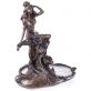 bronzov� socha �ena s lekn�ny 42 - pohled 2 - www.glancshop.cz