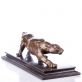 bronzov socha na mramorovm podstavci Panter 44 - pohled 2 - www.glancshop.cz