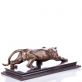 bronzov socha na mramorovm podstavci Panter 44 - pohled 3 - www.glancshop.cz