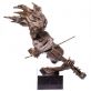 bronzov� socha na mramorov�m podstavci Houslistka 70 - pohled 1 - www.glancshop.cz