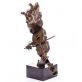 bronzov� socha na mramorov�m podstavci Houslistka 70 - pohled 2 - www.glancshop.cz