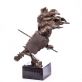 bronzov� socha na mramorov�m podstavci Houslistka 70 - pohled 3 - www.glancshop.cz