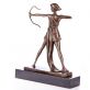 bronzov socha na mramorovm podstavci Diana 113 - pohled 3 - www.glancshop.cz