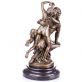 bronzov socha na mramorovm podstavci Satyr a Nymfa 114 - pohled 3 - www.glancshop.cz
