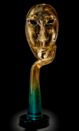 umleck socha z Murano skla Maska 32