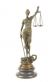 bronzov socha na mramorovm podstavci Justitia 34 - pohled 1 - www.glancshop.cz