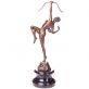 bronzov socha na mramorovm podstavci Diana s lukem 130 - pohled 1 - www.glancshop.cz