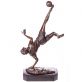 bronzov socha na mramorovm podstavci Fotbalista 131 - pohled 3 - www.glancshop.cz