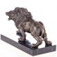 bronzov� socha na mramorov�m podstavci Lev 51 - pohled 4 - www.glancshop.cz