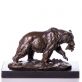 bronzov socha - medvd s rybou 3 - pohled 1 - www.glancshop.cz