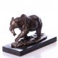 bronzov socha - medvd s rybou 3 - pohled 2 - www.glancshop.cz
