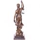 bronzov socha na mramorovm podstavci Justitia 78 - pohled 3 - www.glancshop.cz