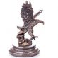 bronzov socha na mramorovm podstavci Orel 62 - pohled 2 - www.glancshop.cz