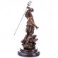 bronzov socha na mramorovm podstavci Neptun 66 - pohled 2 - www.glancshop.cz
