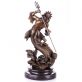 bronzov socha na mramorovm podstavci Neptun 66 - pohled 3 - www.glancshop.cz