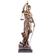 velk bronzov socha zlacen Justitia na podstavci 85