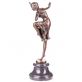 bronzov socha Art Deco na mramorovm podstavci Tanenice 147 - pohled 2 - www.glancshop.cz