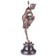 bronzov socha Art Deco na mramorovm podstavci Tanenice 147 - pohled 3 - www.glancshop.cz