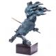 velk bronzov socha s patinou Houstlistka na podstavci 88 - pohled 3 - www.glancshop.cz