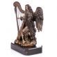 bronzov socha na mramorovm podstavci Andl a harfa 154 - pohled 2 - www.glancshop.cz