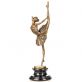 velk� bronzov� socha na mramorov�m podstavci Balerina 73 - pohled 2 - www.glancshop.cz