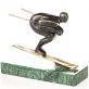modern� bronzov� socha na mramorov�m podstavci 140 - pohled 2 - www.glancshop.cz