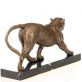 bronzov� socha na mramorov�m podstavci leopard 1 - pohled 3 - www.glancshop.cz