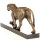 bronzov� socha na mramorov�m podstavci leopard 1 - pohled 4 - www.glancshop.cz