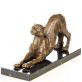 ru�n� odlit� bronzov� socha Leopard 70 - pohled 2 - www.glancshop.cz