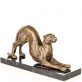 ru�n� odlit� bronzov� socha Leopard 70 - pohled 3 - www.glancshop.cz