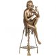 bronzov� socha Art Deco �ena na �idli 99 - pohled 1 - www.glancshop.cz