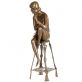 bronzov� socha Art Deco �ena na �idli 99 - pohled 2 - www.glancshop.cz