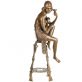 bronzov� socha Art Deco �ena na �idli 99 - pohled 5 - www.glancshop.cz