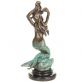 bronzov� socha na mramorov�m podstavci Mo�sk� panna 67 - pohled 2 - www.glancshop.cz