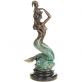 bronzov� socha na mramorov�m podstavci Mo�sk� panna 67 - pohled 3 - www.glancshop.cz