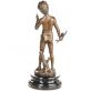 bronzov� socha na mramorov�m podstavci mu�sk� akt 133 - pohled 3 - www.glancshop.cz