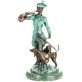 velk� bronzov� socha s patinou na mramorov�m podstavci 96 - pohled 6 - www.glancshop.cz