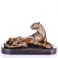 bronzov� socha Panter na mramorov�m podstavci 47 - pohled 1 - www.glancshop.cz