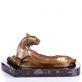 bronzov� socha Panter na mramorov�m podstavci 47 - pohled 2 - www.glancshop.cz