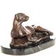 bronzov� socha na mramorov�m podstavci 68 - pohled 3 - www.glancshop.cz