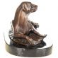 bronzov� socha na mramorov�m podstavci 68 - pohled 4 - www.glancshop.cz