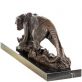 bronzov� socha na mramorov�m podstavci Tygr 14 - pohled 2 - www.glancshop.cz