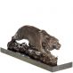 bronzov� socha na mramorov�m podstavci Tygr 14 - pohled 5 - www.glancshop.cz