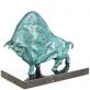 bronzov� socha na mramorov�m podstavci B�k 23 - pohled 4 - www.glancshop.cz